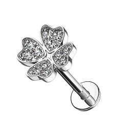 Taffstyle Piercing-Set Piercing Stab mit Kleeblatt günstig online kaufen