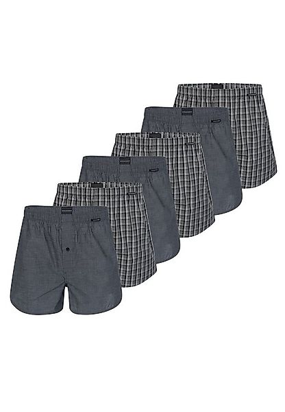 Schiesser Boxershorts 6er Pack Web (Spar-Set, 6-St) Boxershorts - Baumwolle günstig online kaufen