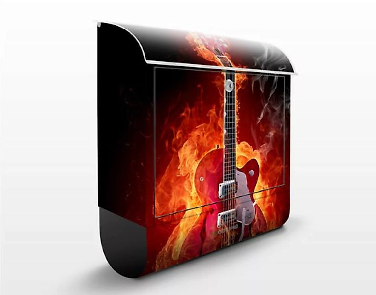 Briefkasten Gitarre in Flammen günstig online kaufen