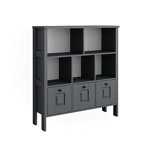 VitaliSpa® Bücherregal Ajaton, Grau, 103.6 x 113.4 cm, 1-tlg. günstig online kaufen