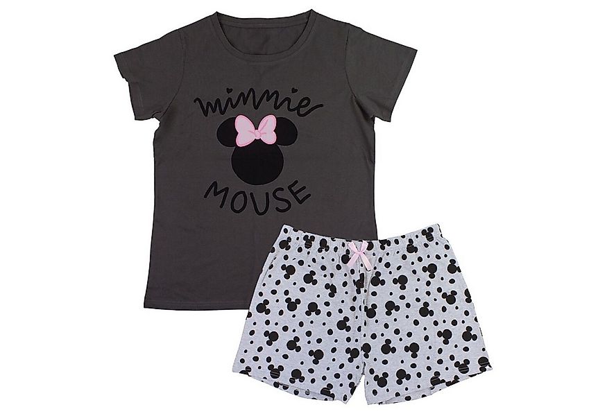 Disney Minnie Mouse Schlafanzug Damen Pyjama Set aus Baumwolle – Kurzarm Sh günstig online kaufen