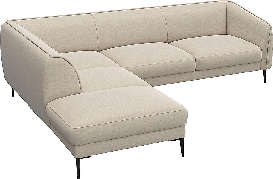 FLEXLUX Ecksofa »Belle Designsofa, L-Form, B/T 268/209 cm«, Skandinavisches günstig online kaufen