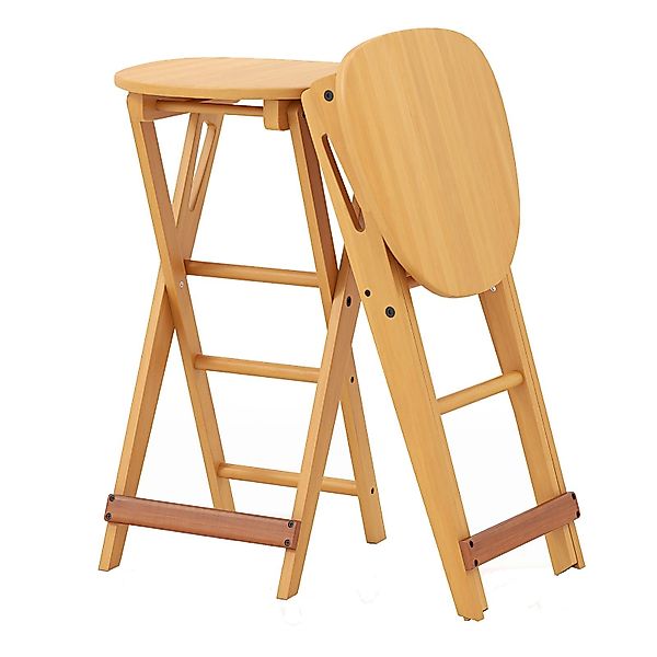 COSTWAY Barhocker (2 Set), Bambus, klappbar, günstig online kaufen
