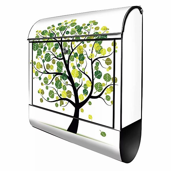 Banjado Design Briefkasten Schwarz Pulverbeschichtet 39x47x14cm 2 Schlüssel günstig online kaufen