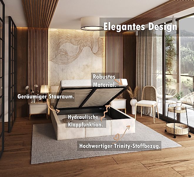 FDM Polsterbett Elegant - Stauraum & günstig online kaufen