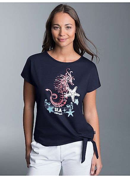 Trigema T-Shirt "TRIGEMA T-Shirt mit Seepferdchen-Printmotiv", (1 tlg.) günstig online kaufen