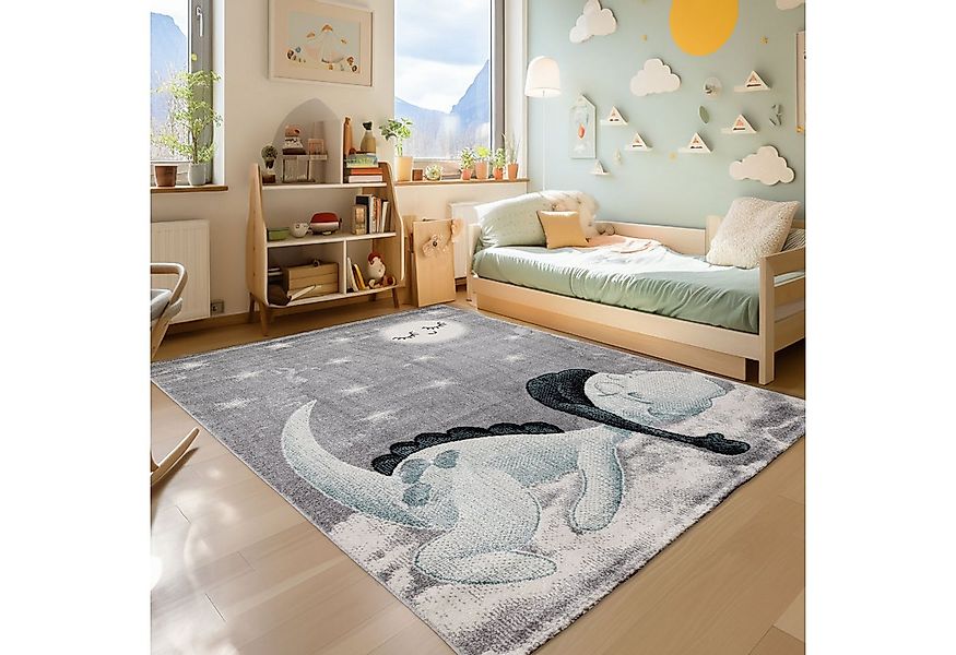 SIMPEX24 Teppich Dinosaurier Design, Läufer, Höhe: 10 mm, Teppich Kinderzim günstig online kaufen