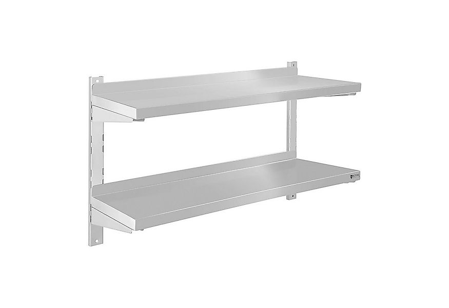 Royal Catering Hängeregal 80 x 30 cm Wandregal Gastro doppeltes Wandbord Ed günstig online kaufen