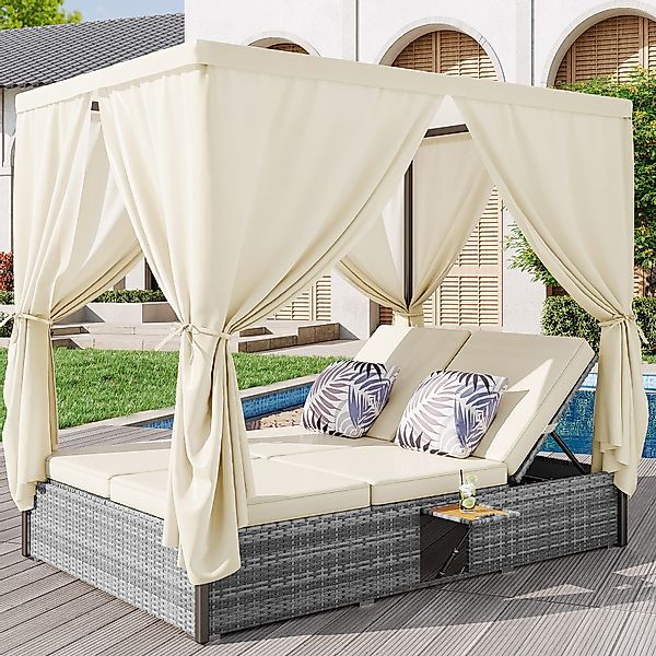 Merax Gartenliege aus Polyrattan, 1 St., günstig online kaufen