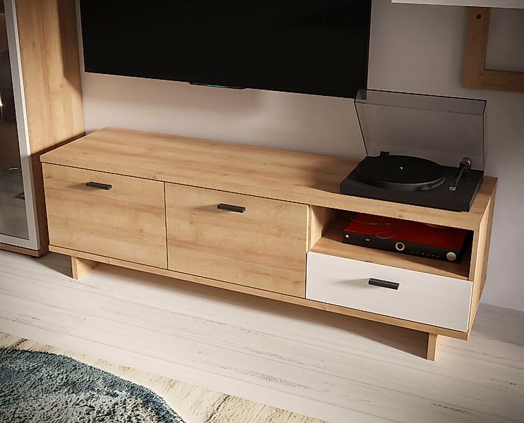 FORTE TV-Schrank "Chesapeak TV-Schrank, 2 Türen, 1 Schubkasten, Metallfüße, günstig online kaufen