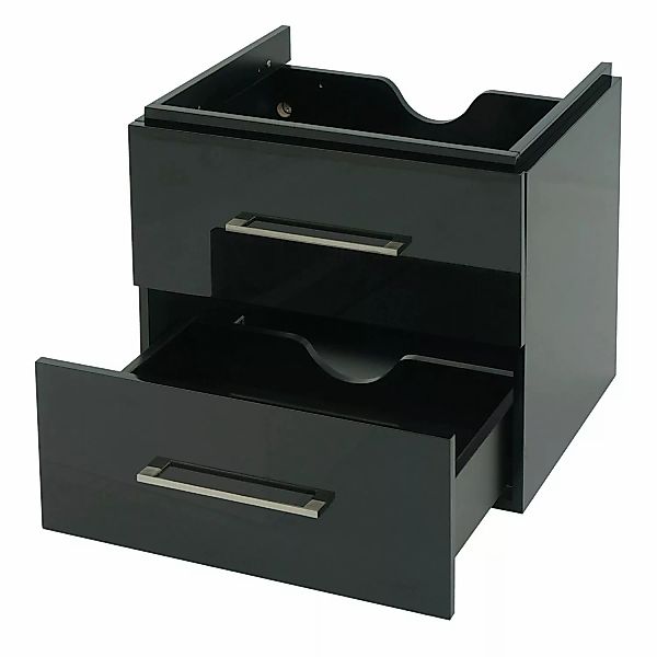 MCW Premium Waschbeckenunterschrank D16 60cm Schwarz günstig online kaufen