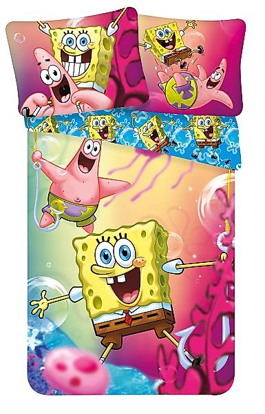 Jerry Fabrics Kinderbettwäsche Spongebob, Renforcé, 2 günstig online kaufen