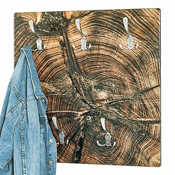 Wandgarderobe 17867 von HAKU Holz natur / Edelstahl günstig online kaufen