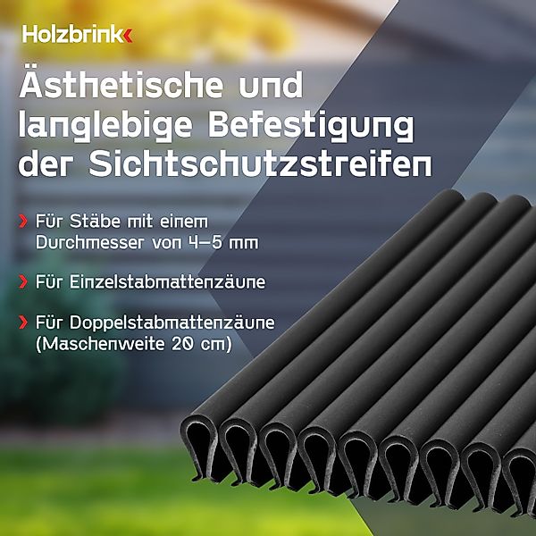 HOLZBRINK Sichtschutzstreifen Befestigungsclips für Sichtschutzstreifen20 S günstig online kaufen