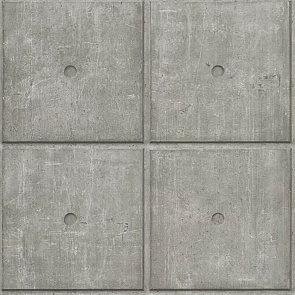 Rasch Vliestapete Factory V Fliese Grau-Concrete 10,05 x 0,53 m günstig online kaufen