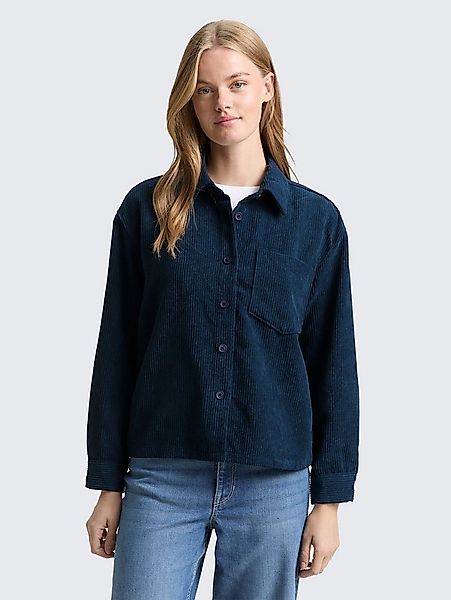 TOM TAILOR Denim Langarmbluse Blusen & Shirts Boxy Fit Cordbluse günstig online kaufen