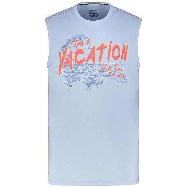 Redfield Tanktop mit Print Farbe hellblau Größe: 3XL günstig online kaufen