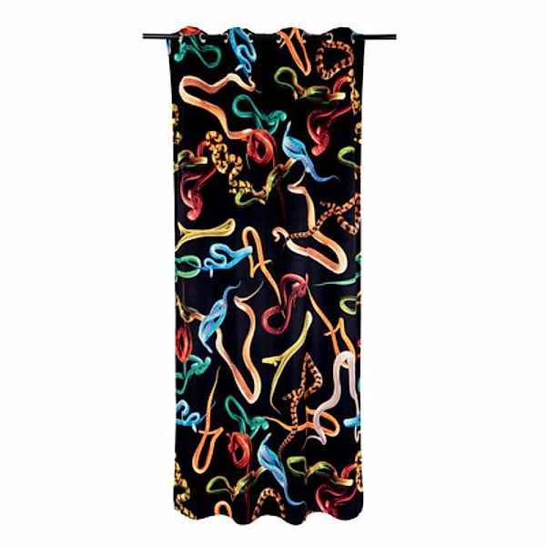 Vorhang Toiletpaper - Snakes Black textil schwarz / 280 x 140 cm - Polyeste günstig online kaufen