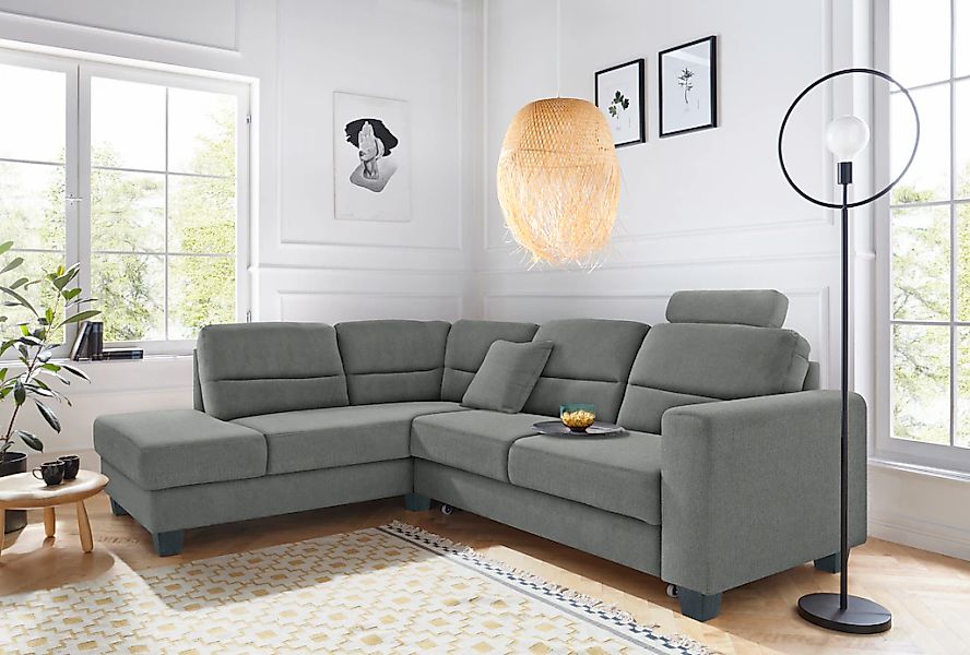TRENDMANUFAKTUR Ecksofa "Chamber, zeitlos & elegant, bequem, L-Form" inklus günstig online kaufen