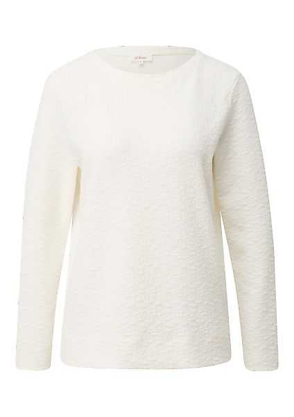 s.Oliver Longsweatshirt mit Crinkle Optik günstig online kaufen