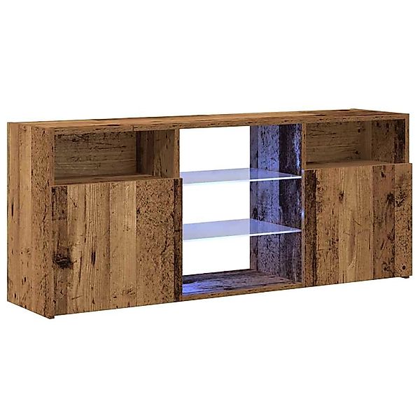 vidaXL TV-Schrank mit LED-Leuchten Altholz-Optik 120x30x50 cm 856351 günstig online kaufen