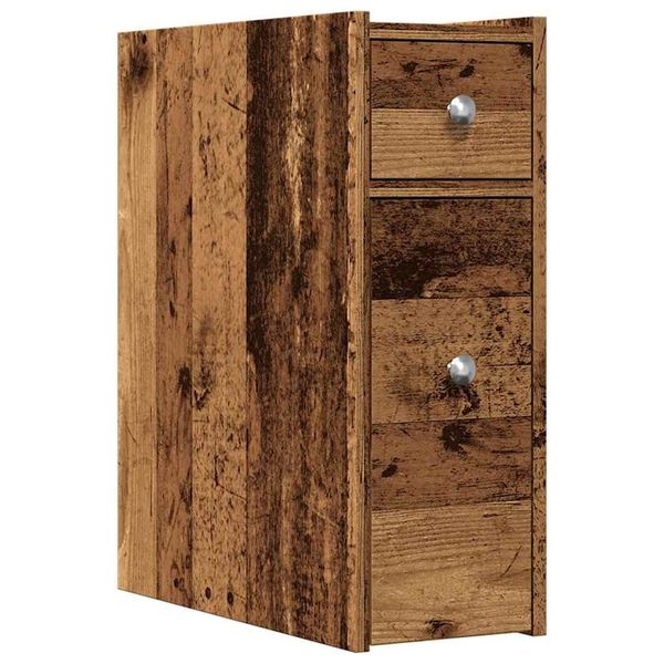 vidaXL Fächerschrank Badschrank Schmal mit Rollen günstig online kaufen