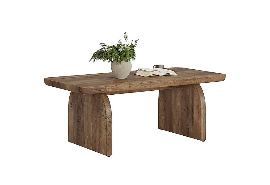 Tribesigns Couchtisch 120 cm Holz, rechteckig, Bauernhaus-Akzent-Mitteltisc günstig online kaufen