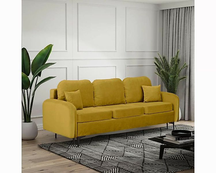 Compleo Schlafsofa 228 cm breit BELLA, Klassisch design, Metallfüße günstig online kaufen