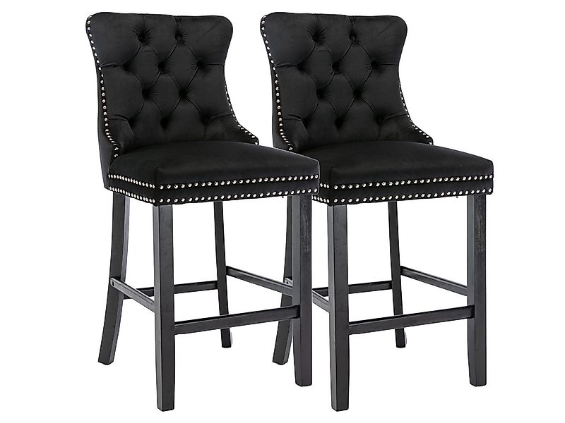 SeedWave Barhocker Mit Rückenlehne, 2er-Set Samt Barstuhl mit Verstellbaren günstig online kaufen