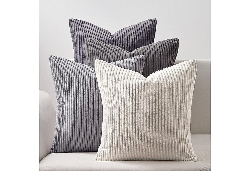 Interior by Hakito Dekokissen 4er Set Kissenbezüge inklusive Füllkissen Set günstig online kaufen
