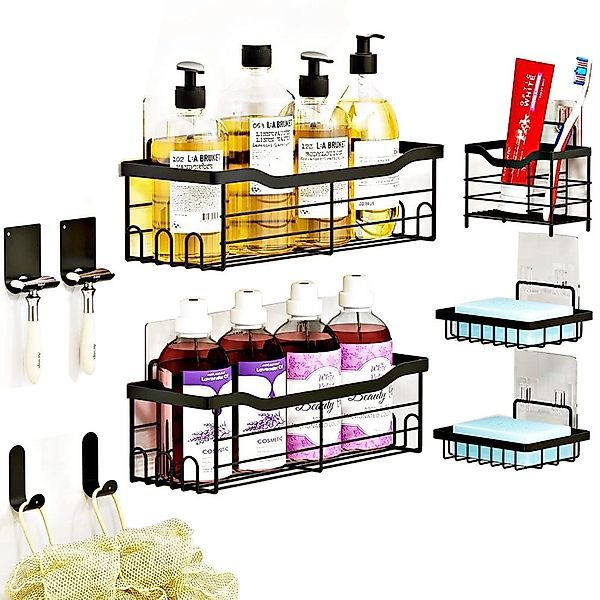 Refined Living Duschregal 9-teiliges Duschregal-Set Duschablagen günstig online kaufen