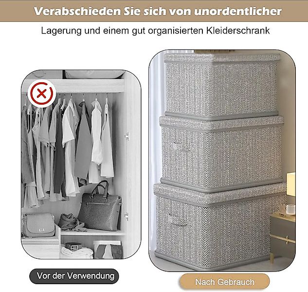 Coonoor Aufbewahrungsbox Faltbare Aufbewahrungsbox mit Deckel, Kleiderspeic günstig online kaufen