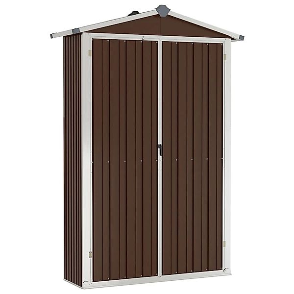 Gereteschuppen Braun 107,5x46x183 Cm Verzinkter Stahl günstig online kaufen