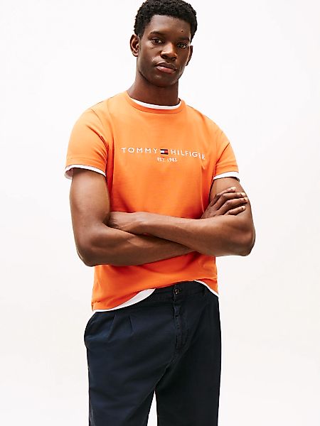 Tommy Hilfiger T-Shirt "TOMMY LOGO" aus reiner Baumwolle günstig online kaufen