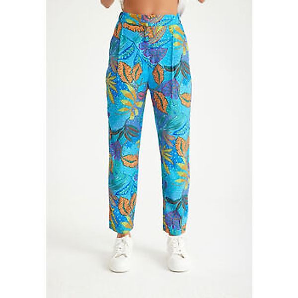 Just Like You  Hosen Hose mit elastischem Bund hinten und Blattmuster günstig online kaufen
