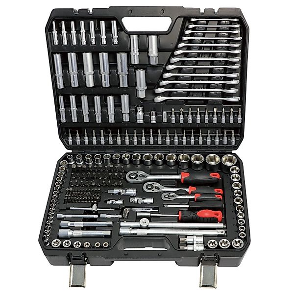 Tech-Craft Steckschlüsselsatz mit Knarren Verlängerungen und Bits 216 Teili günstig online kaufen