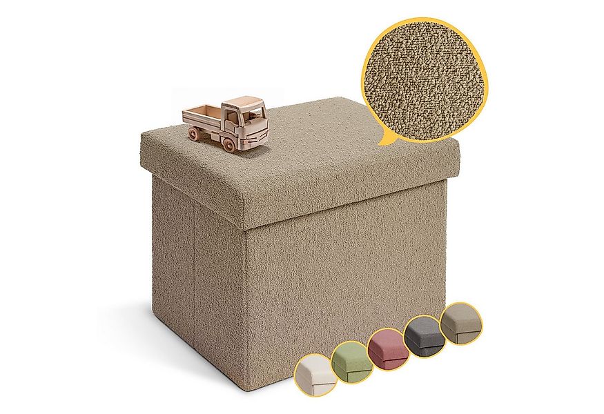 Laleni Sitztruhe Sitzbank mit Stauraum aus robustem Boucle-Stoff, Bequemer günstig online kaufen