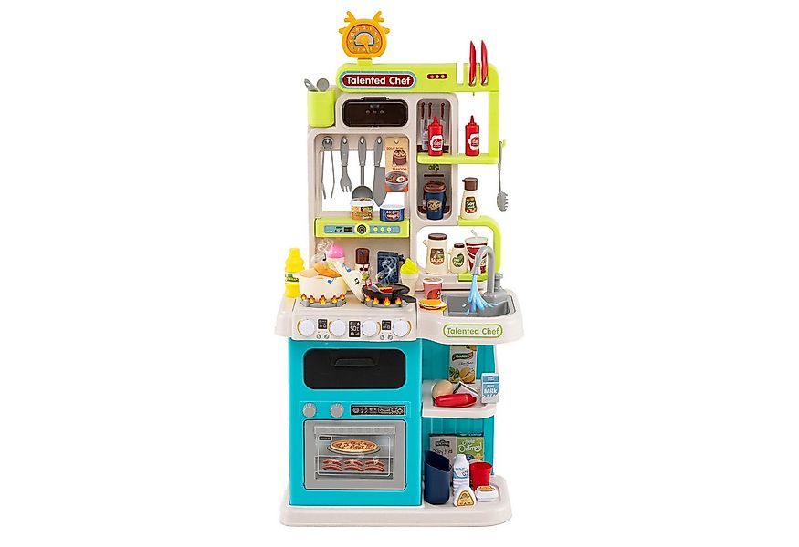 COSTWAY Spielküche PP, mit 54 Zubehör, Spielküche mit Licht, Sound & Dampf günstig online kaufen