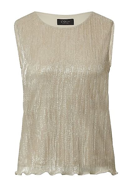 s.Oliver BLACK LABEL Kurzarmshirt Glanzeffekt und günstig online kaufen