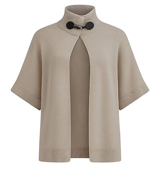 Mississhop Strickponcho Damen Strickponcho mit Stehkragen günstig online kaufen