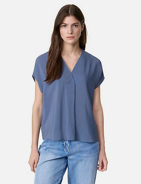 GERRY WEBER Klassische Bluse Fließendes Blusenshirt mit Faltendetail günstig online kaufen