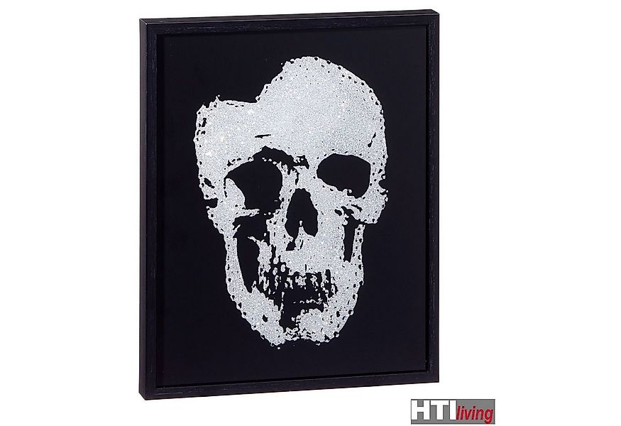 HTI-Living Wandbild Wandbild Glitzer klein Totenkopf, (1 St) günstig online kaufen
