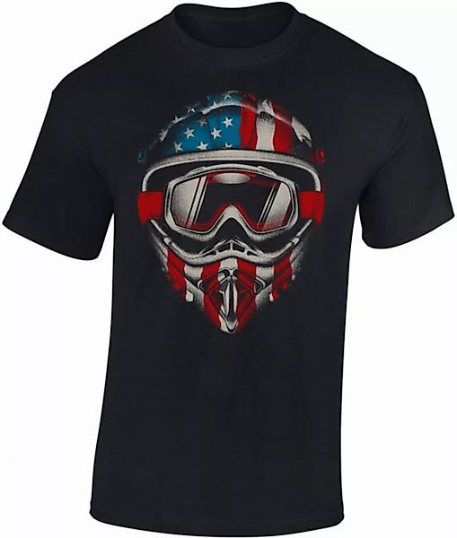 Baddery Print-Shirt T-Shirt: American Motocross - Motorrad T-Shirt, hochwer günstig online kaufen