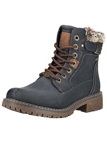 TOM TAILOR Tom Tailor Stiefelette Lederimitat Schnürstiefelette günstig online kaufen