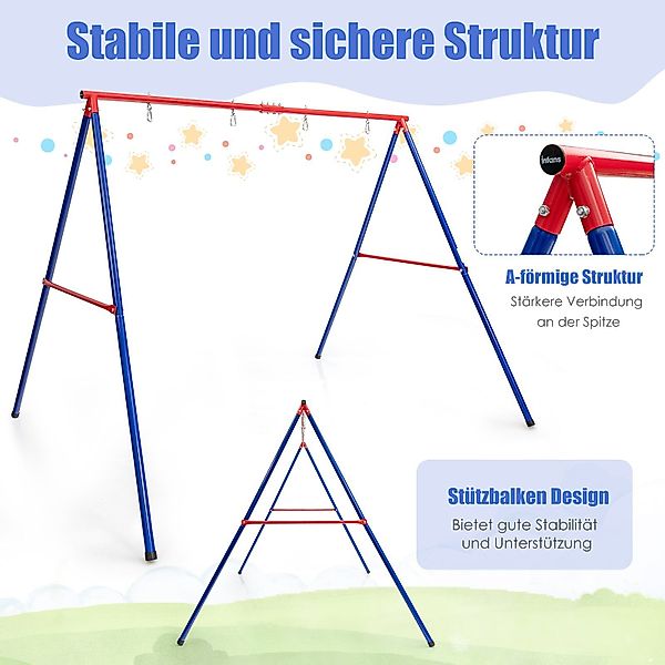 COSTWAY Doppelschaukel, (2-tlg), Schaukelgestell mit 2 günstig online kaufen