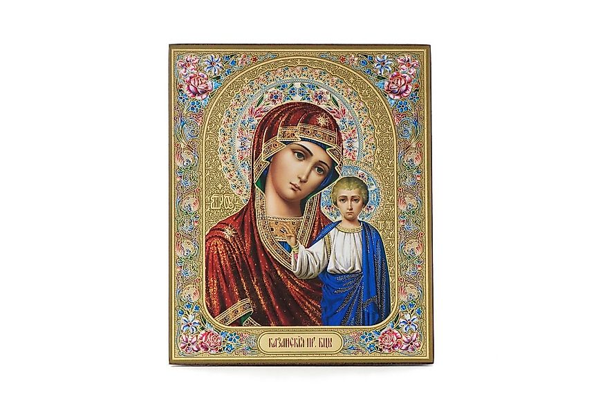 NKlaus Bild Gottesmutter Von Kazan Holz Ikone 10x12cm christlich orthodox 1 günstig online kaufen