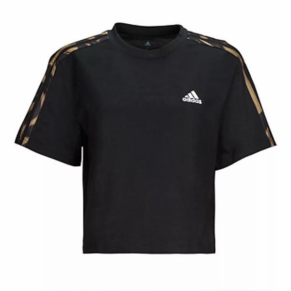 adidas Sportswear T-Shirt "VIBRANT PRINT 3STREIFEN COTTON CROPSHIRT" günstig online kaufen