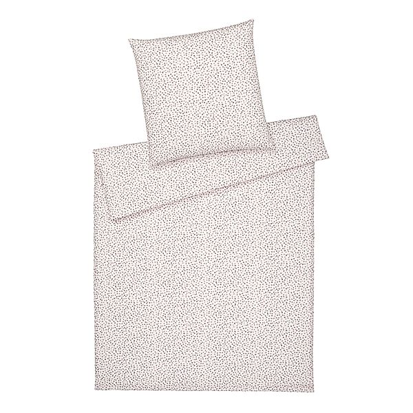 Elegante Flanell Bettwäsche Preppy 26016-1 Blümchen Beere Rosa 135x200 günstig online kaufen