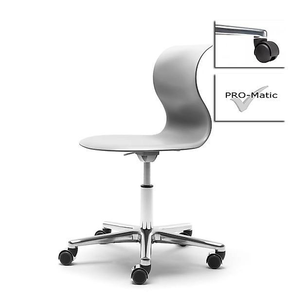 Kinderstuhl Pro 5 granitgrau Aluminium polliert (+40€) Hart mit schwarzer A günstig online kaufen
