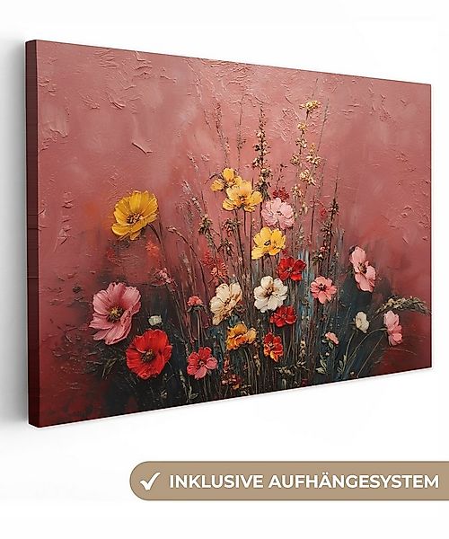 OneMillionCanvasses® Leinwandbild Blumenstrauß - Feine Details - Rosa, Foto günstig online kaufen